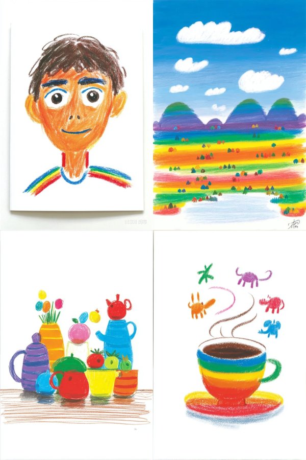 Childhood Crayon Portrait