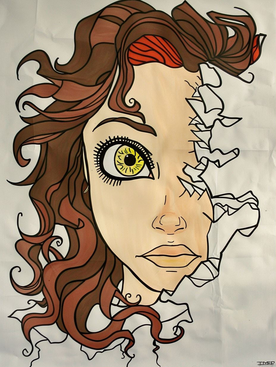 Fragmented Soul in Ink