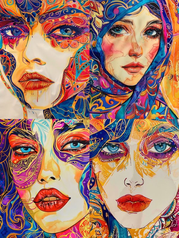 Psychedelic Prism Portrait Art