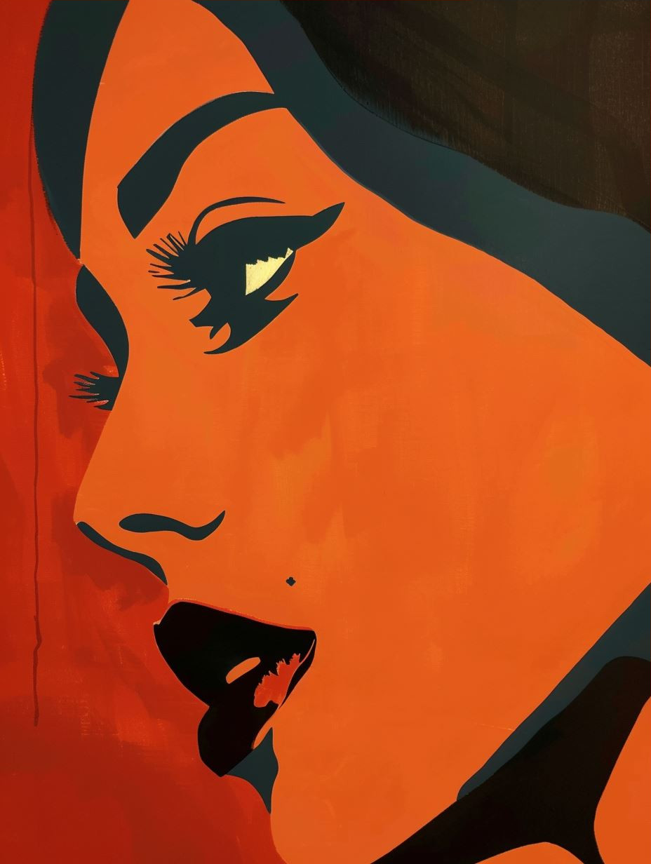 Bold Contrast Modernist Portrait