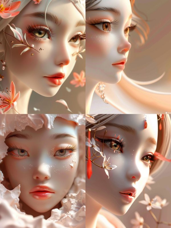 Ethereal Bloom Porcelain Beauty