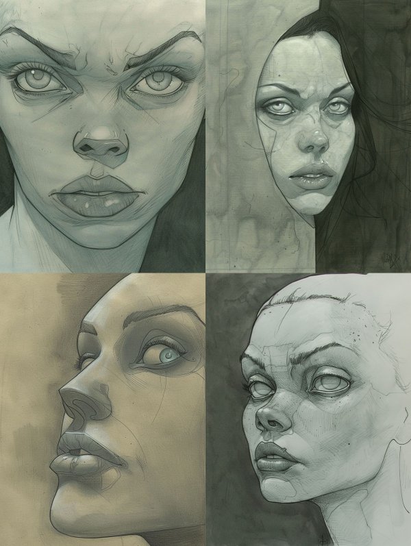 Ethereal Graphite Portrait Study