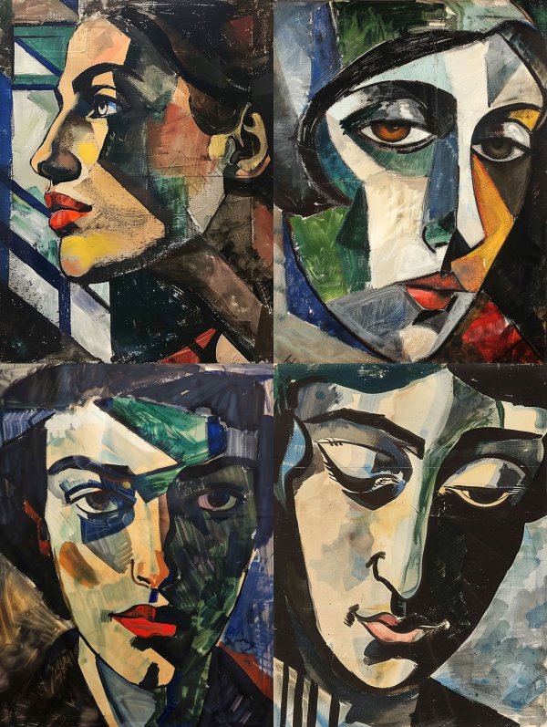 Fragmented Faces of Cubist Emotion