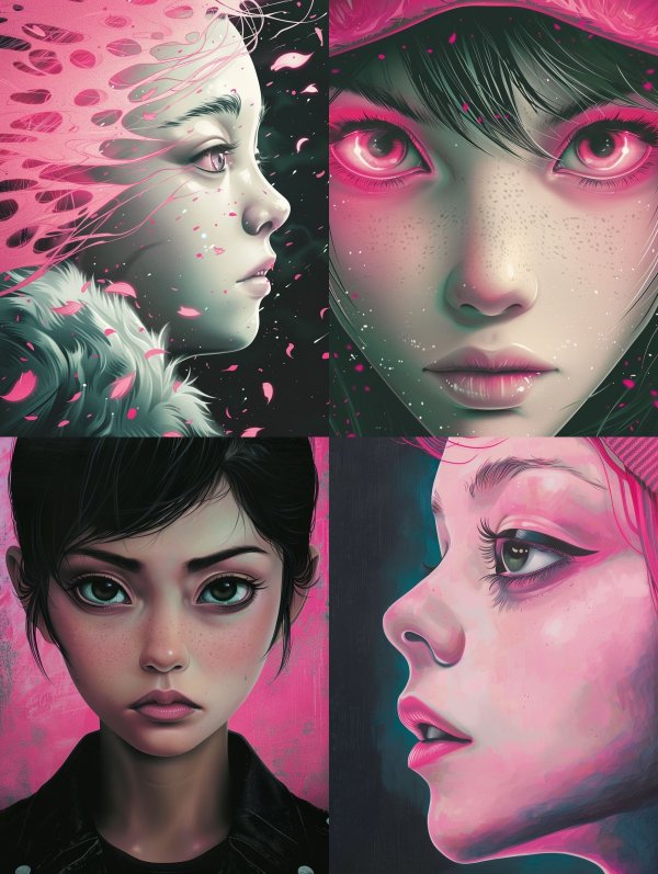 Ethereal Pink Neon Dreamscape
