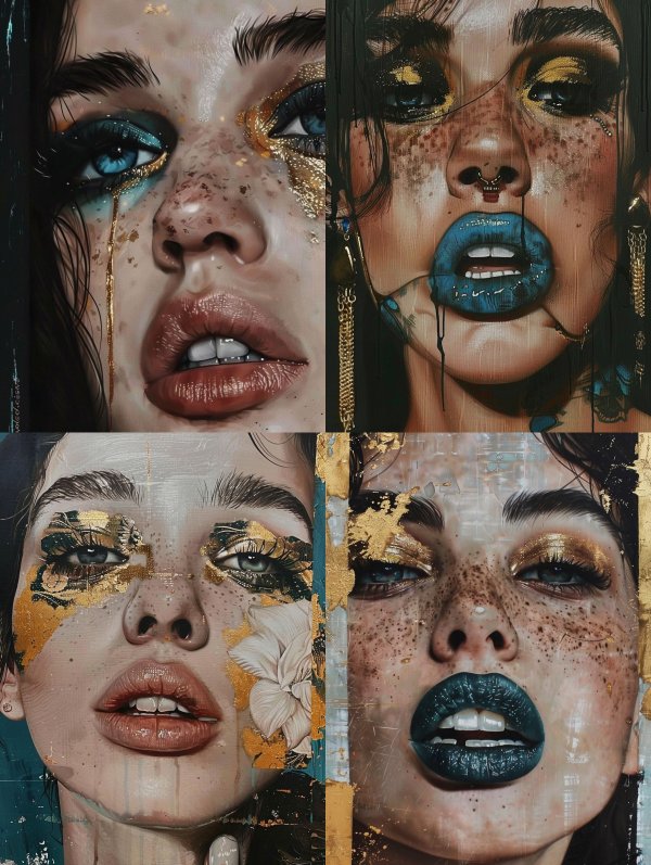 Gilded Tears of Elegance