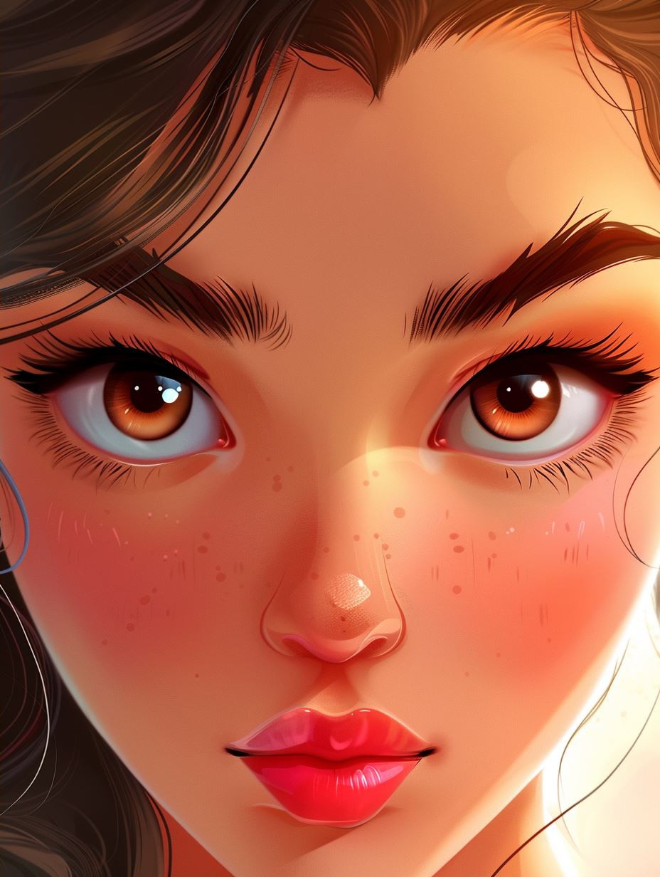 Sun-Kissed Digital Anime Portrait - Image 2