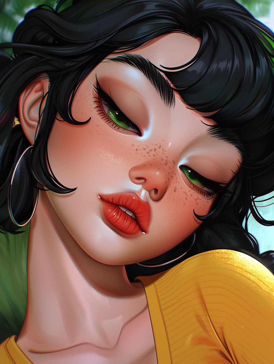 Ethereal Gaze in Digital Pastel