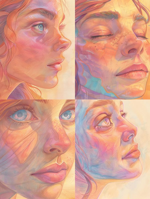 Prismatic Pastel Portrait