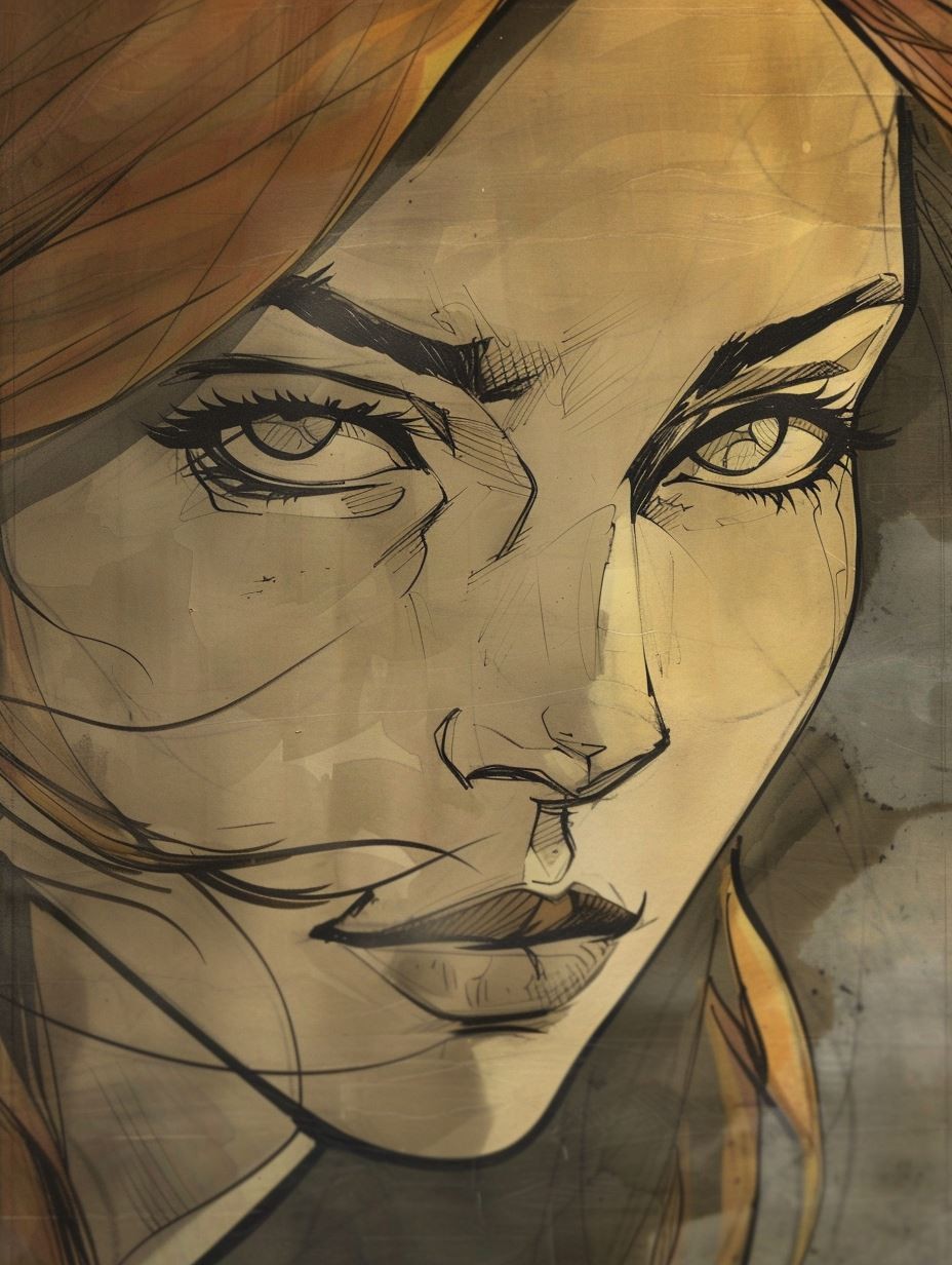 Shadowed Gaze Sketch