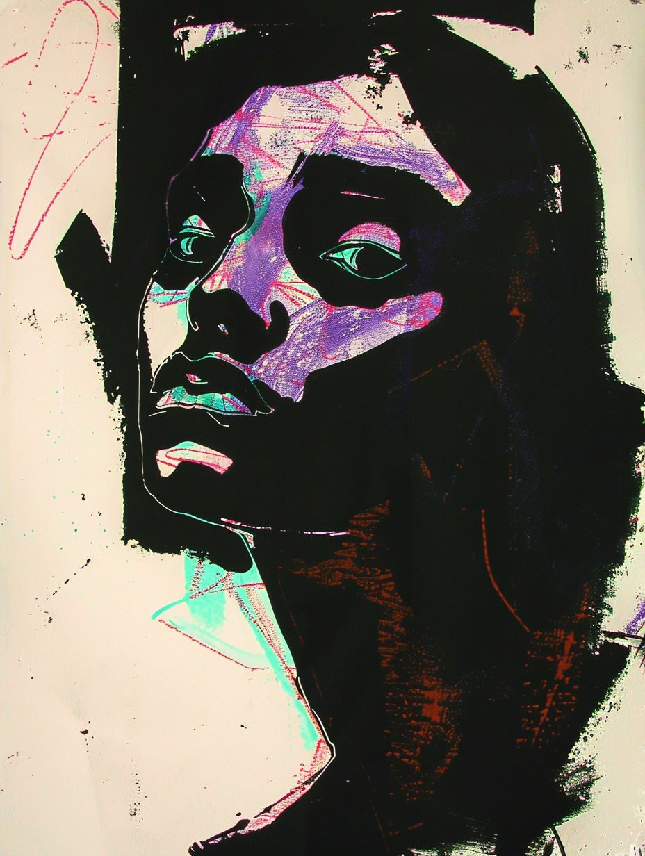 Noir Halftone Gothic Portrait
