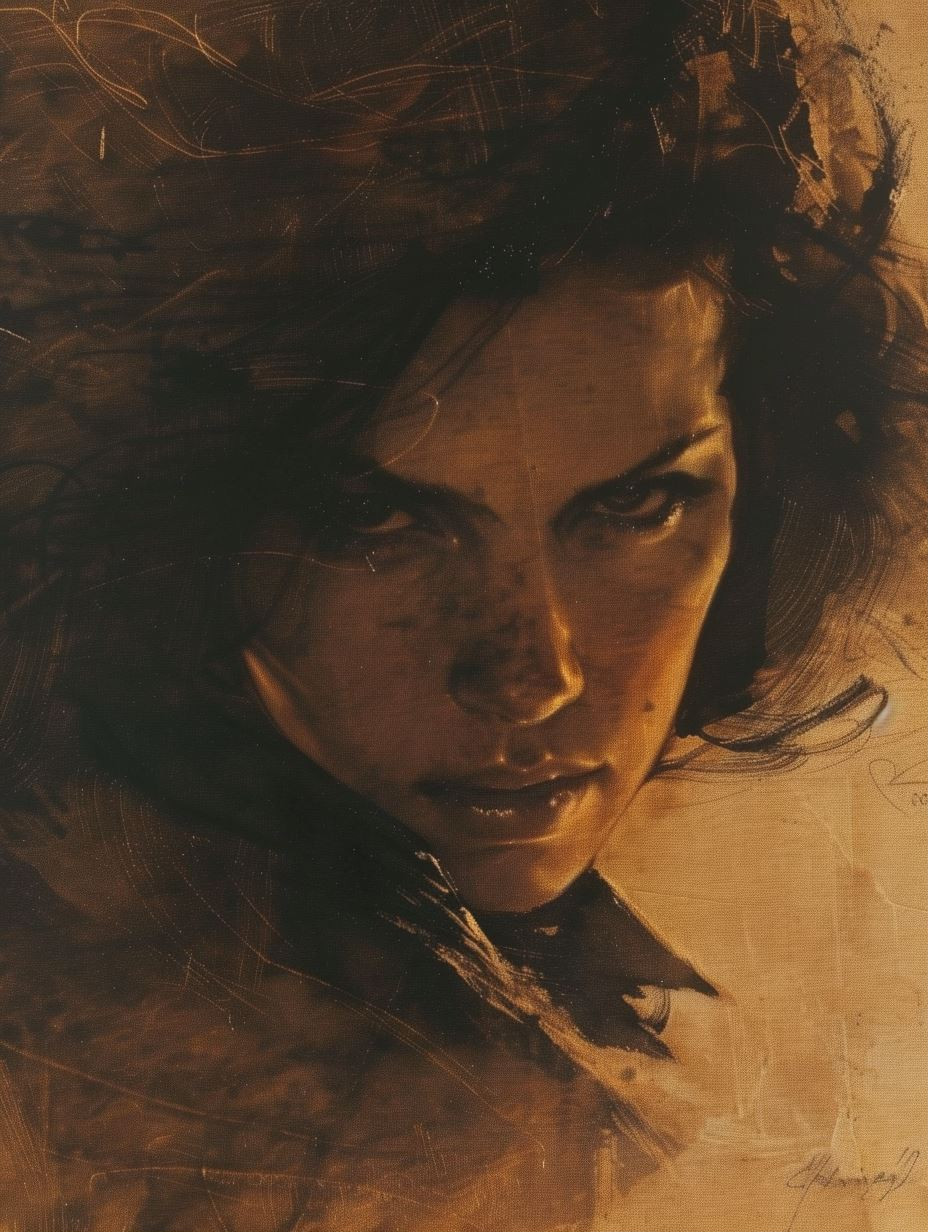 Golden Shadows Dramatic Portrait