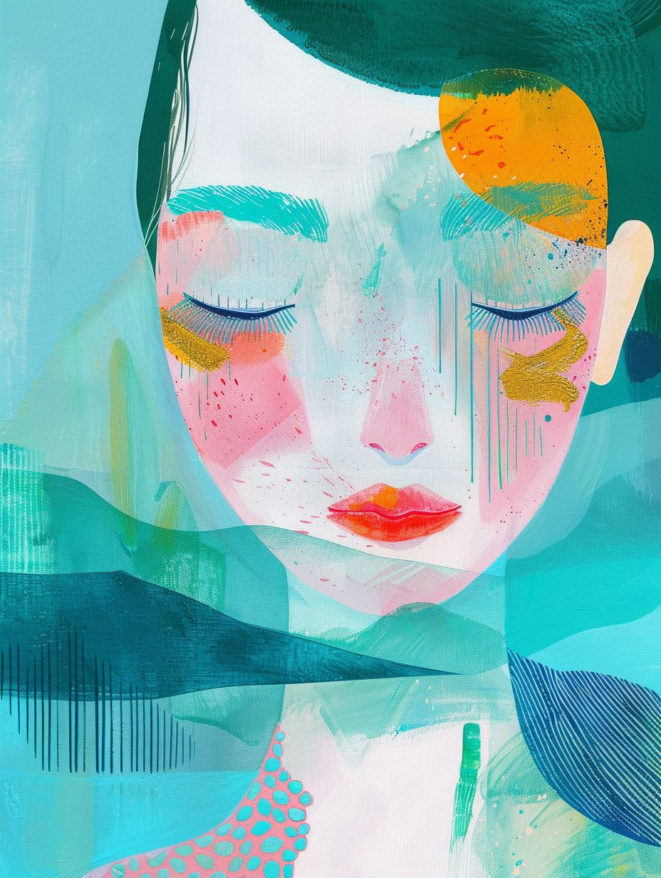 Abstract Pastel Portrait