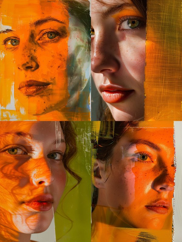 Amber Gaze Abstract