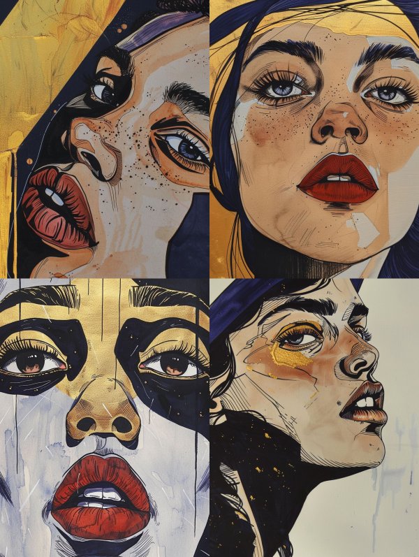 Gilded Urban Portrait