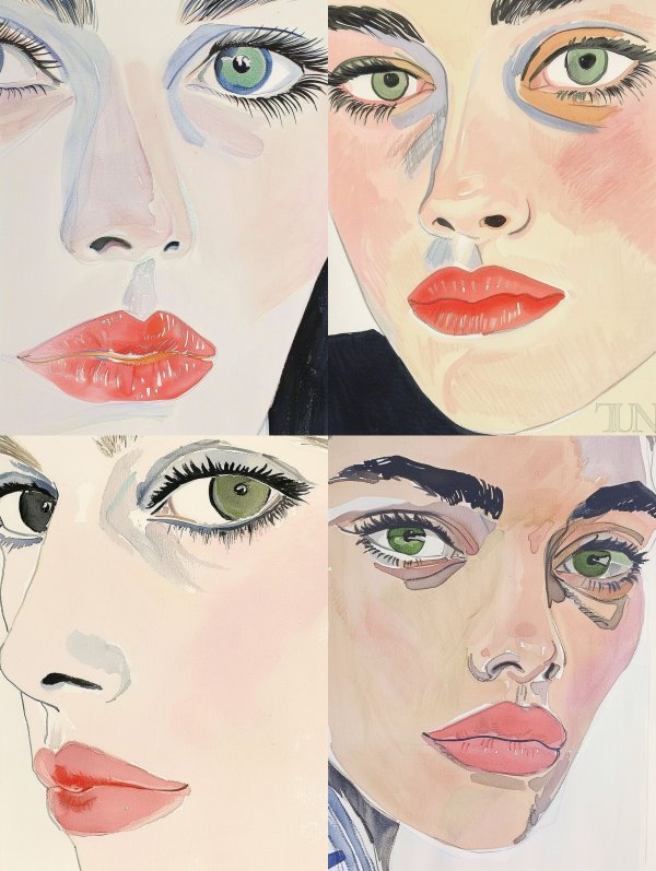 Ethereal Watercolor Gaze