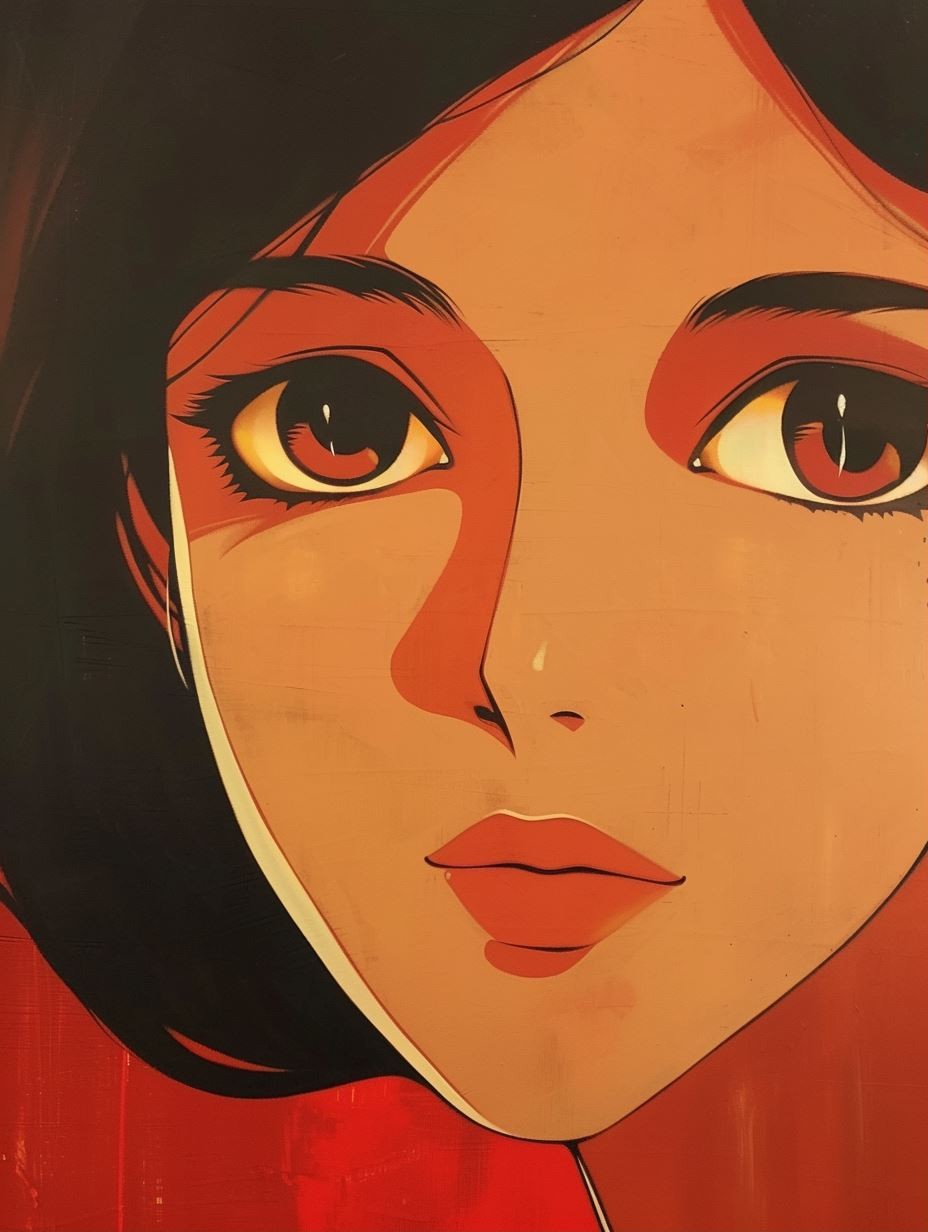 Crimson Anime Elegance