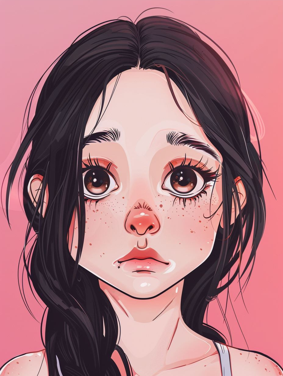 Ethereal Stylized Portrait Gaze