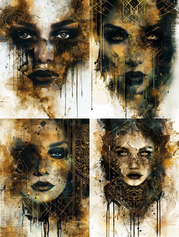 Golden Decay Portrait