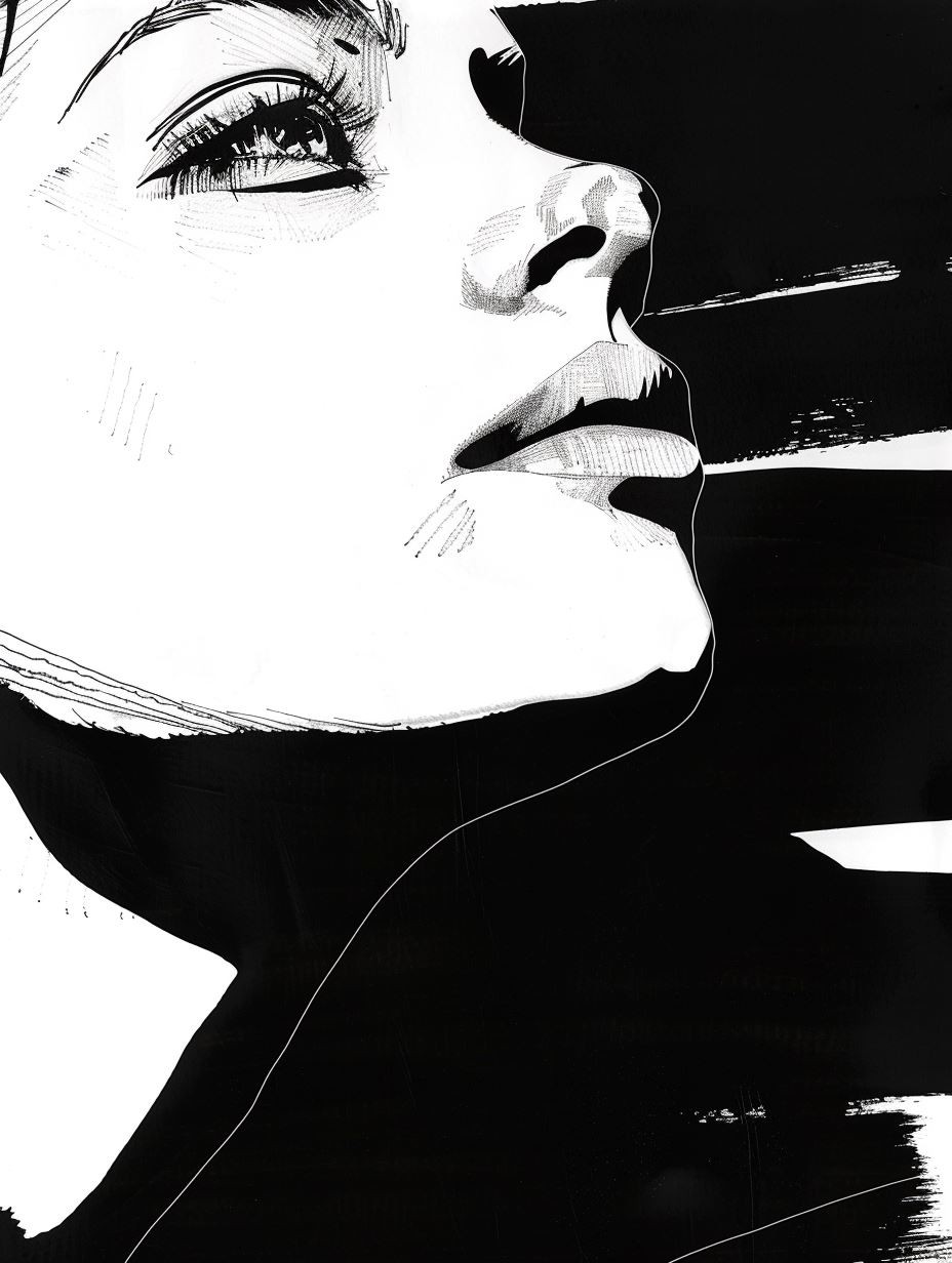 Ink Shadow Portrait 2 - Image 4