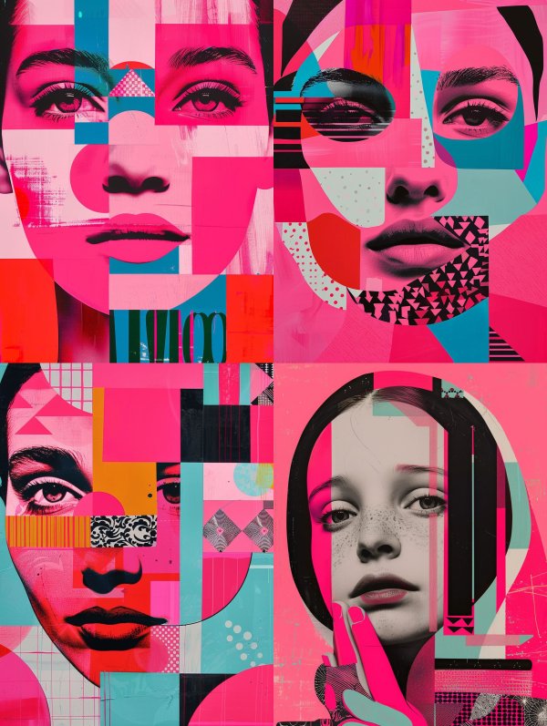 Neon Fragment Portrait