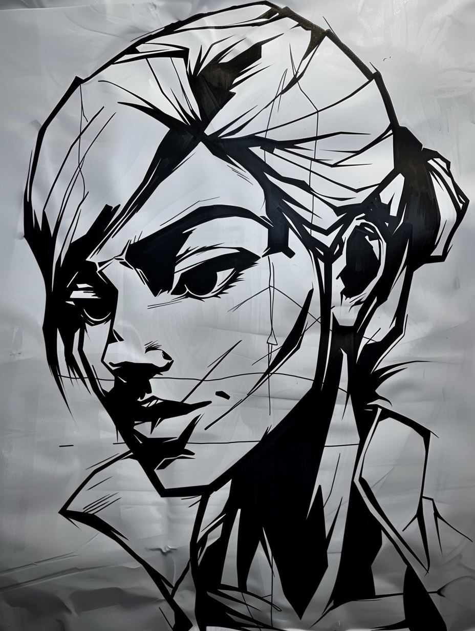Noir Urban Graphic Portrait
