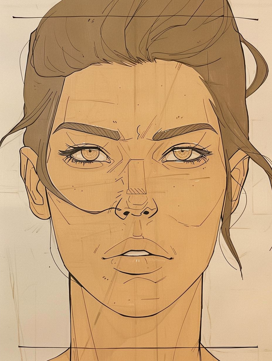 Melancholic Modern Anime Portrait