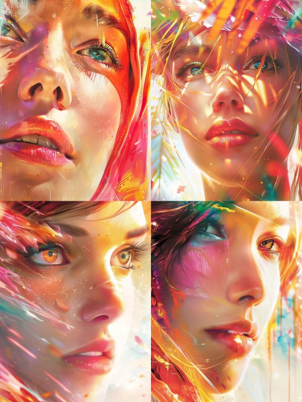 Vibrant Digital Impressionist Portrait