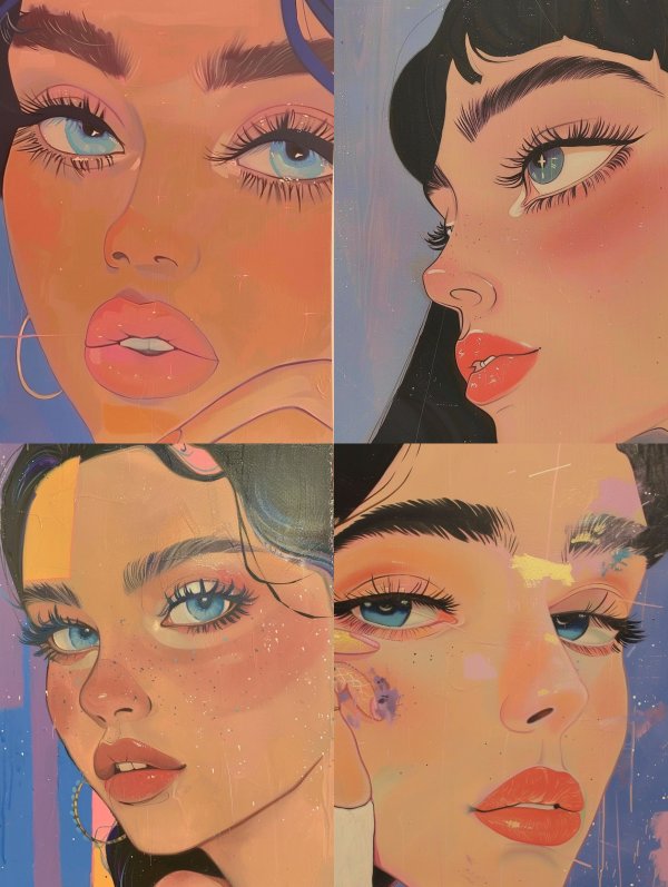 Vibrant Neon Pop Portrait