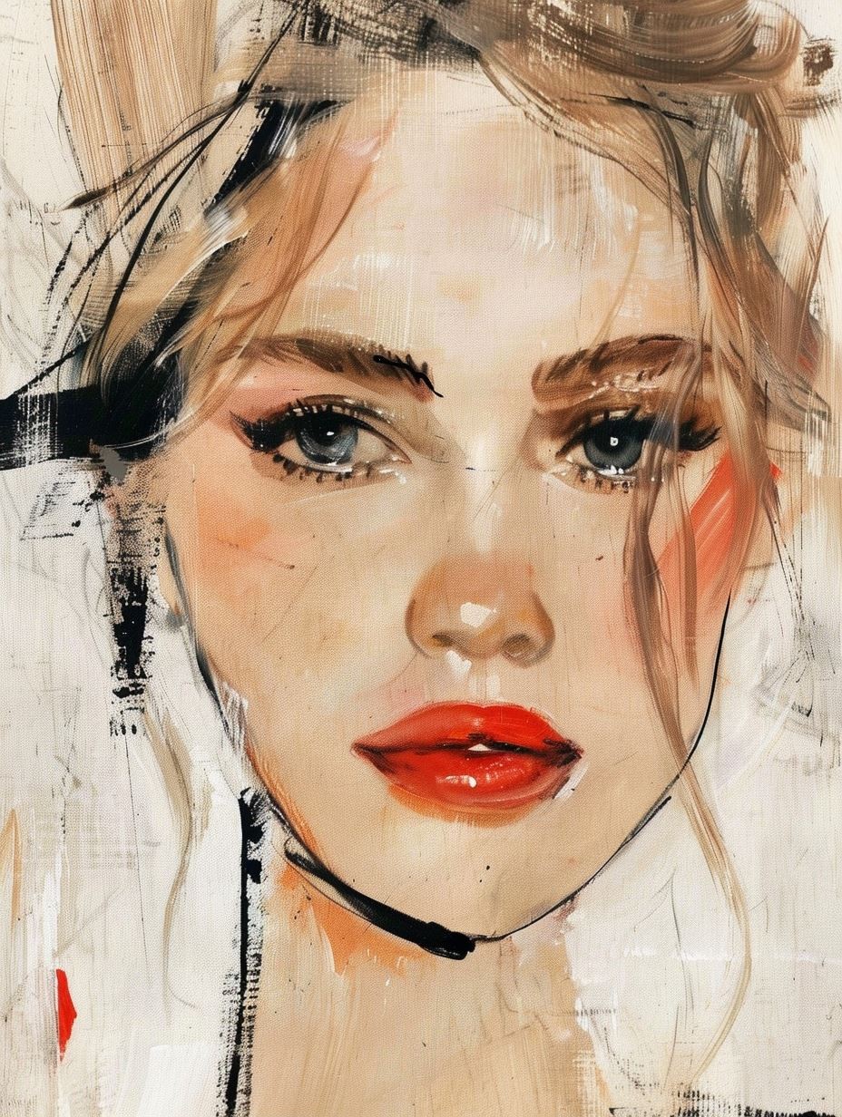 Ethereal Brushstroke Portrait