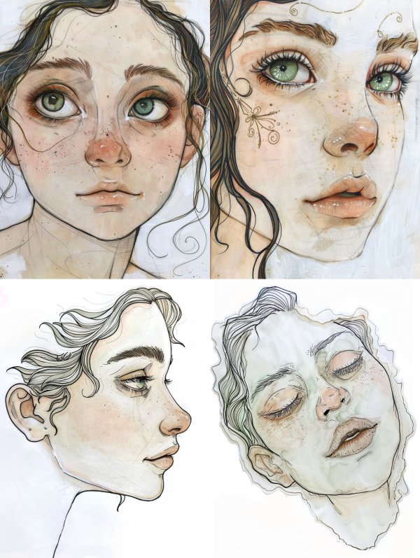 Ethereal Ink Portrait