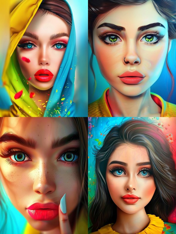 Vibrant Prism Portrait