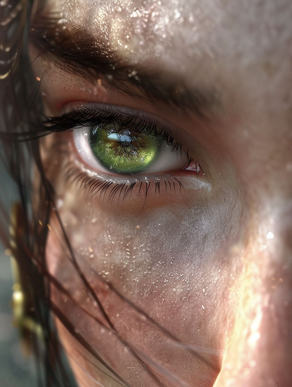 Ethereal Gaze of Dewy Light
