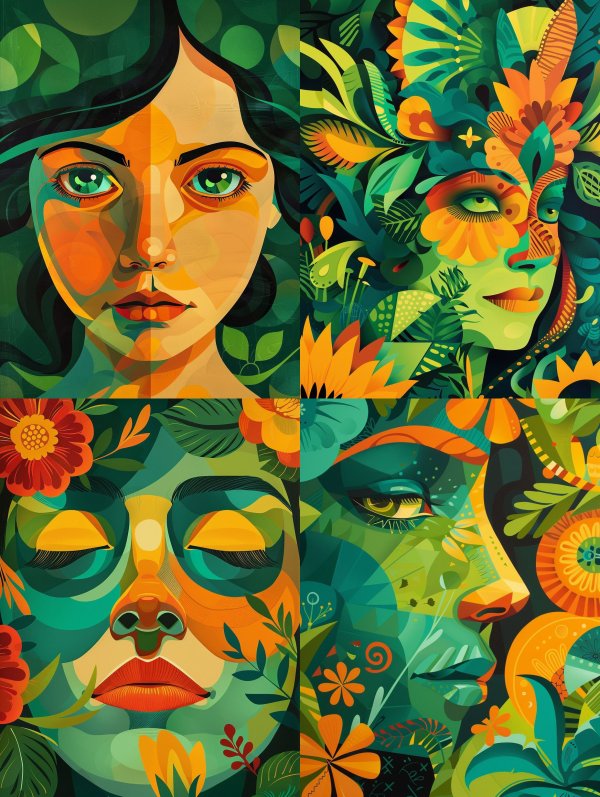 Emerald Mosaic Muse