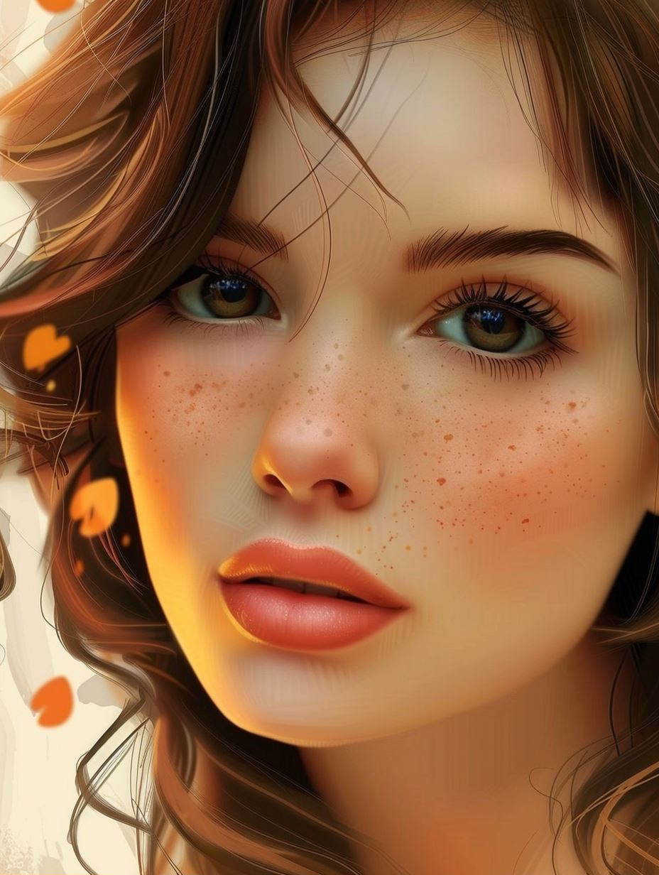 Golden Gaze Hyper-Realistic Portrait