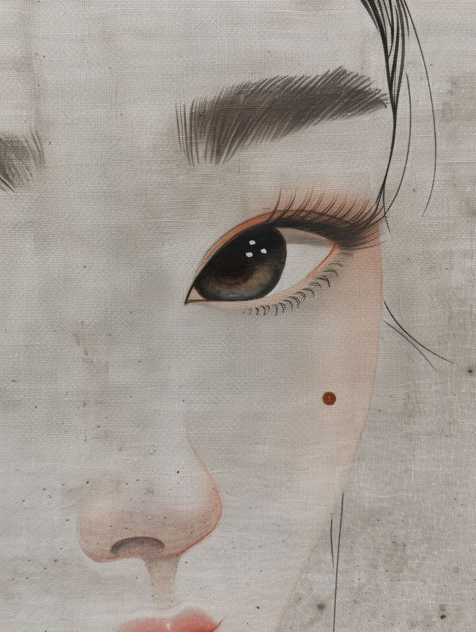 Ethereal Canvas Portrait Detail