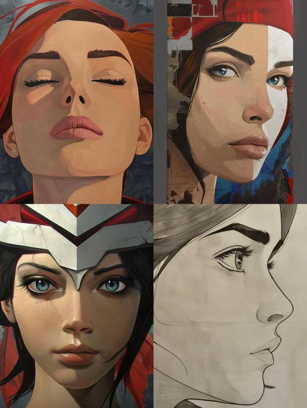 Modern Vector Portrait Study
