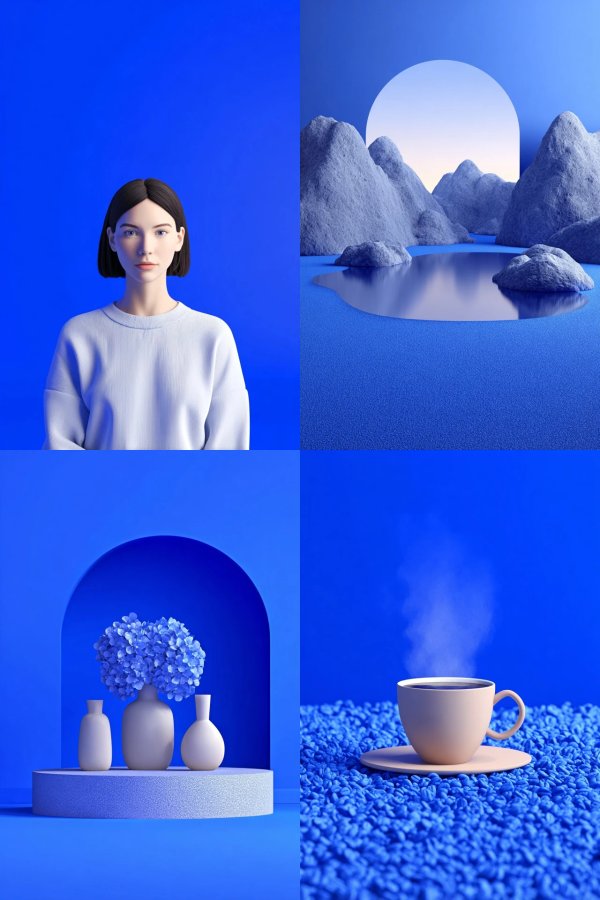 Azure Minimalist Muse