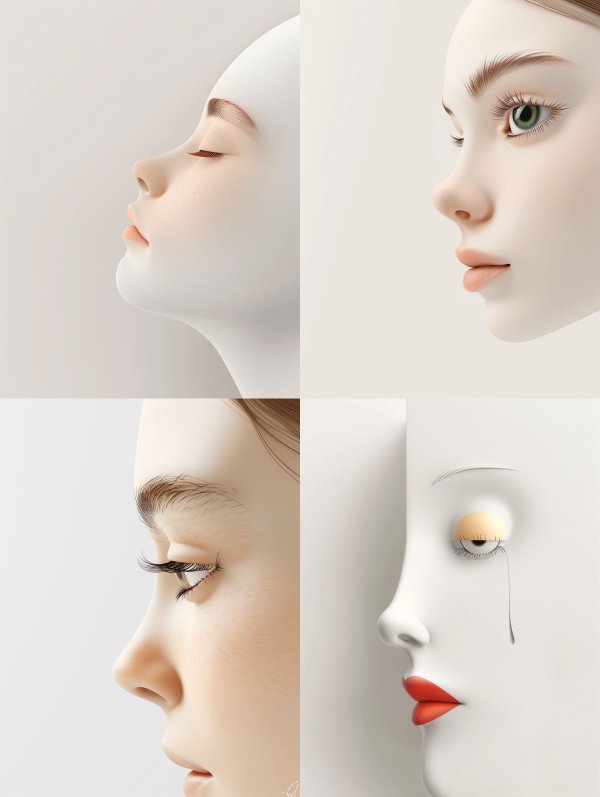 Ethereal Porcelain Serenity Portrait