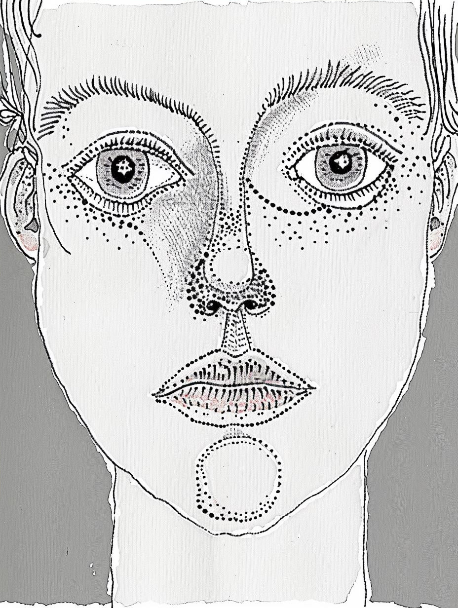 Fragmented Soul Mixed Media Portrait