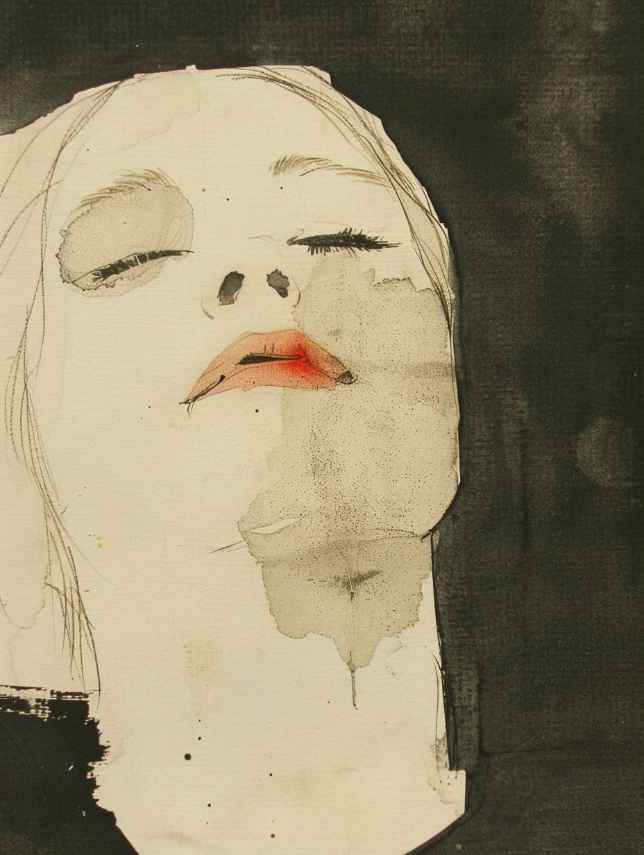 Ethereal Ink Wash Portraiture