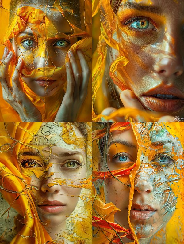 Golden Fragments of Ethereal Beauty