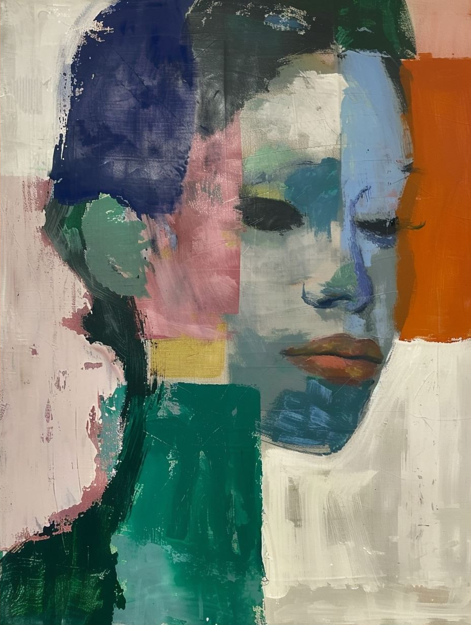 Fragmented Gaze in Abstract Color