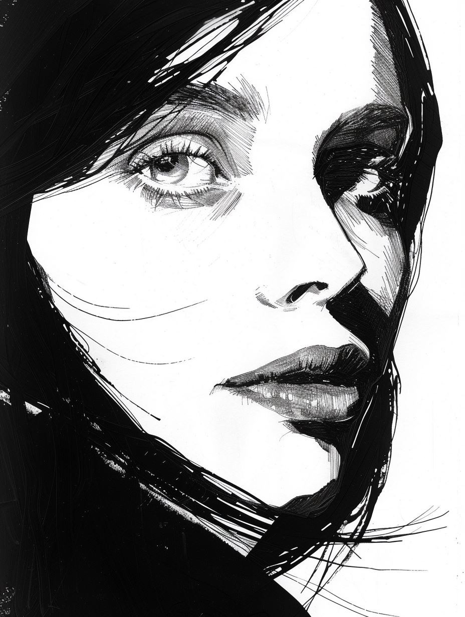 Ink Shadow Portrait 2 - Image 3