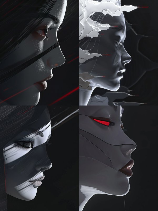 Cybernetic Noir Portrait Study