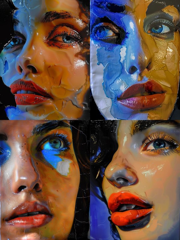 Molten Glass Portrait Fusion