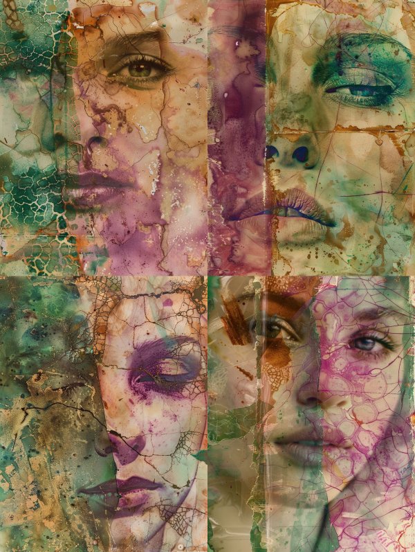 Fragmented Soul in Watercolor
