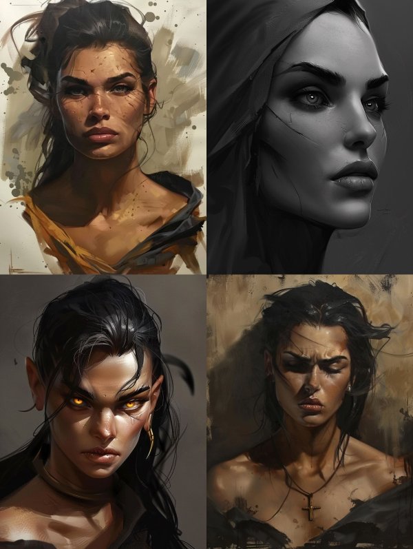 Rustic Digital Portrait Study