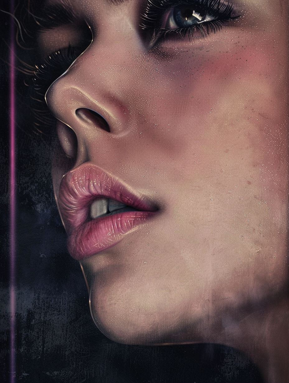 Ethereal Neon Dew Portrait