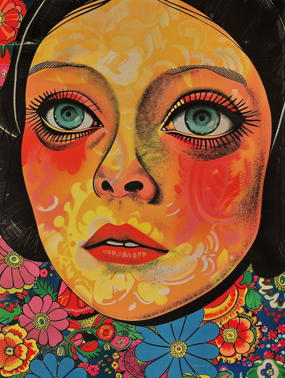 Psychedelic Floral Gaze - Image 1
