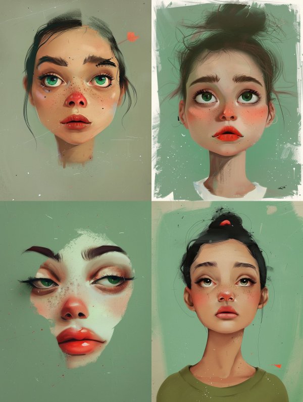 Emerald Gaze Ethereal Portrait